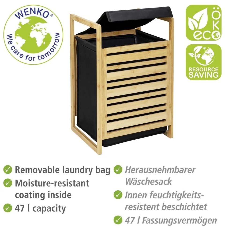 Textil szennyeskosár 47 l Ecori – Wenko