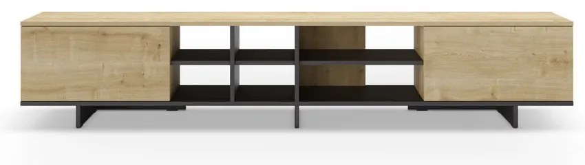 Natúr színű TV-állvány tölgyfa dekorral 230x44 cm Cequoia – Marckeric
