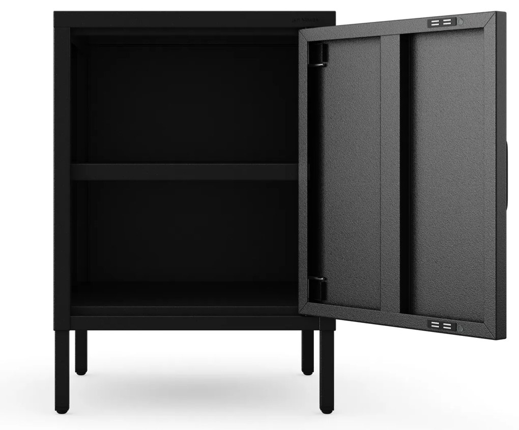 Fekete fém éjjeliszekrény – MIA Modern 424 x 595 x 400 mm