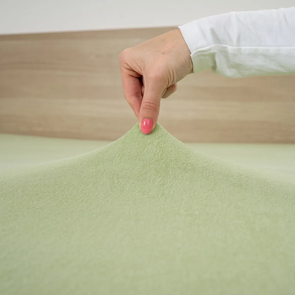 4Home frottír lepedő zöld, 180 x 200 cm