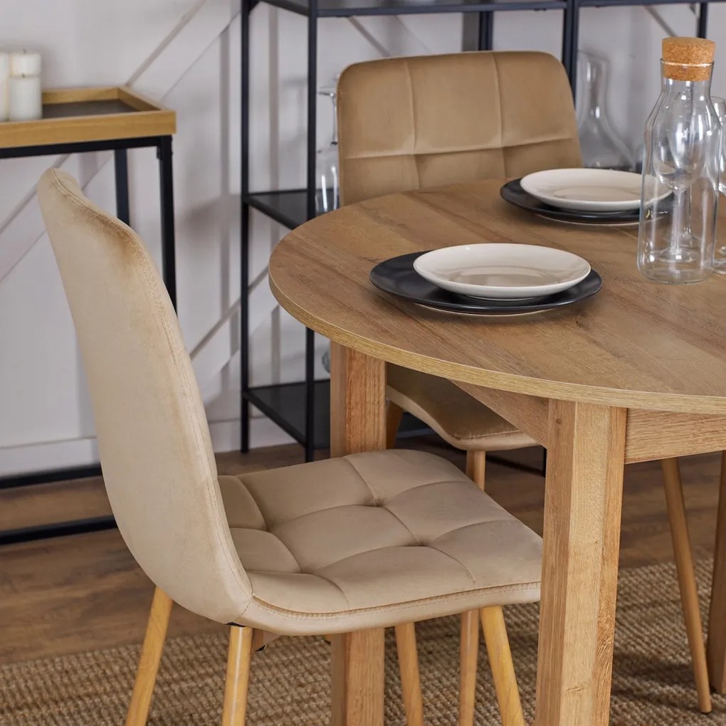 Bézs Bársony Étkezőszék. FREDY