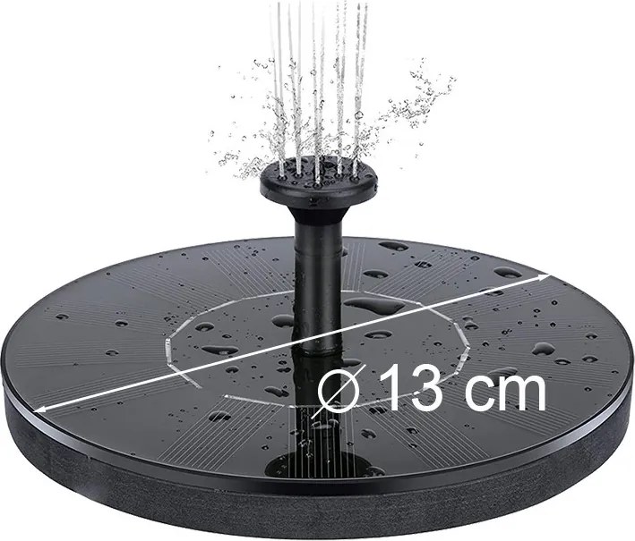Napelemes szökőkút 13 cm