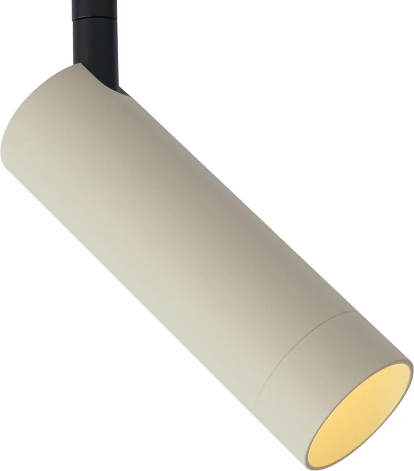 Modern sínrendszer 6 spotlámpával bézs színben, 1 fázisú - Slimline Uzzy