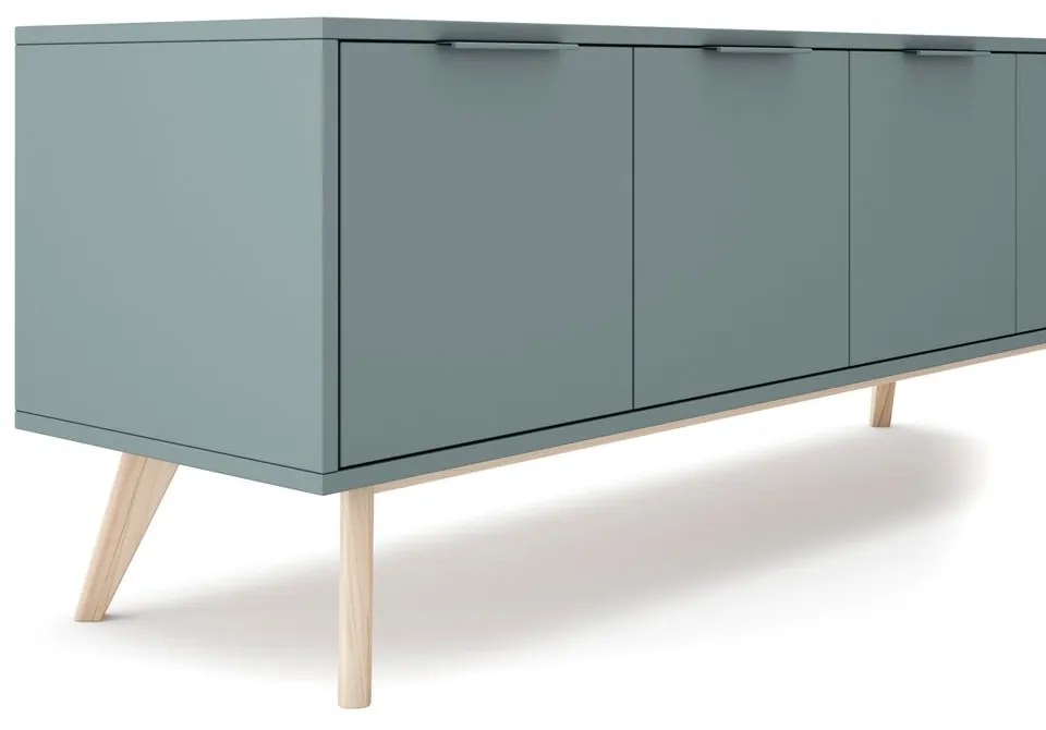 Szürkészöld TV-állvány 140x53x40 cm Pisco – Marckeric