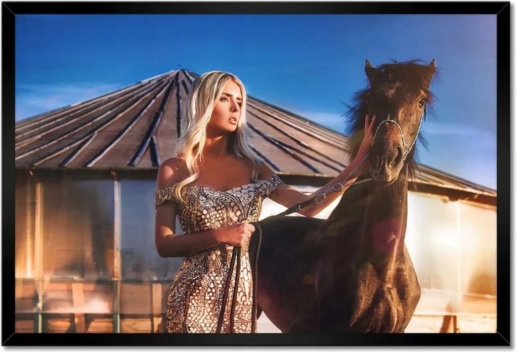 Poszterek keretben 60x40 Ló Lovak Lovaglás