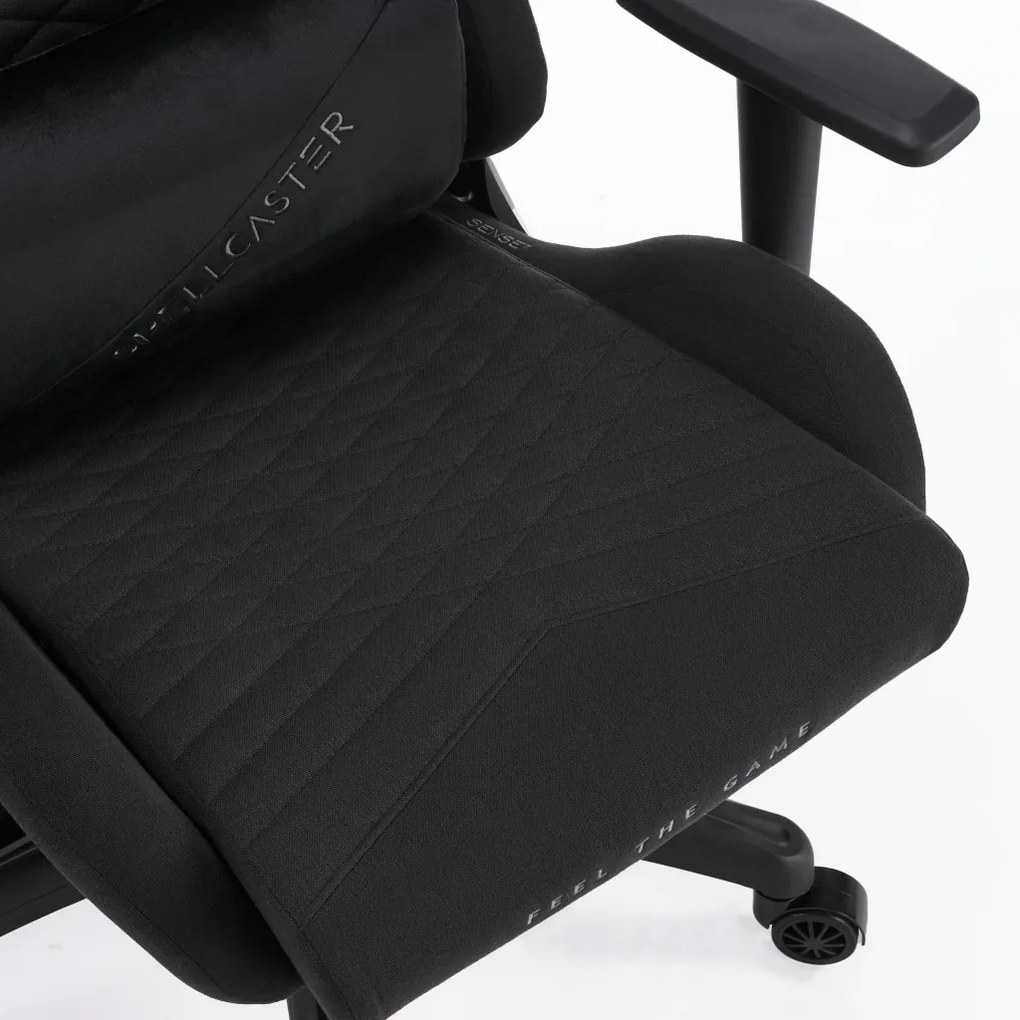 Gamer szék SENSE7 Spellcaster Senshi Edition nagy méret XL fotel, fekete szövet