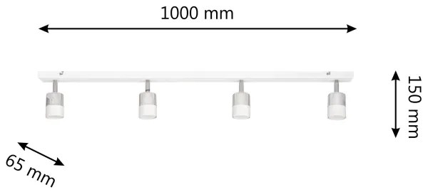 LED Spotlámpa TUBSSON 4xGU10/4,8W/230V fehér/fényes króm