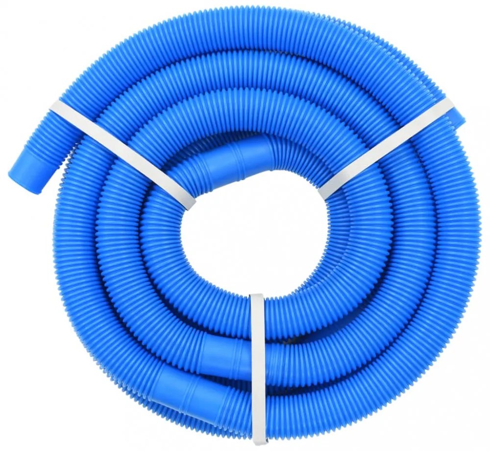 kék medencetömlő szorítóbilincsekkel 38 mm 6 m
