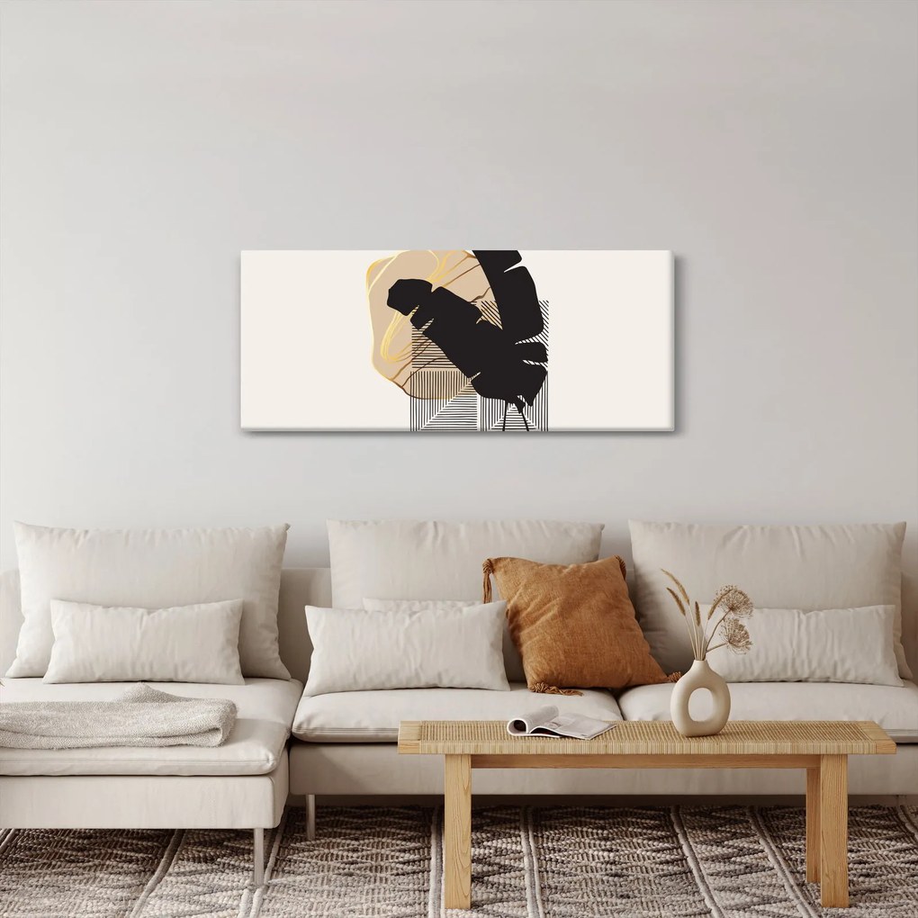 Kép - Absztrakció trópusi levelekkel N⁰4 (120x50 cm)