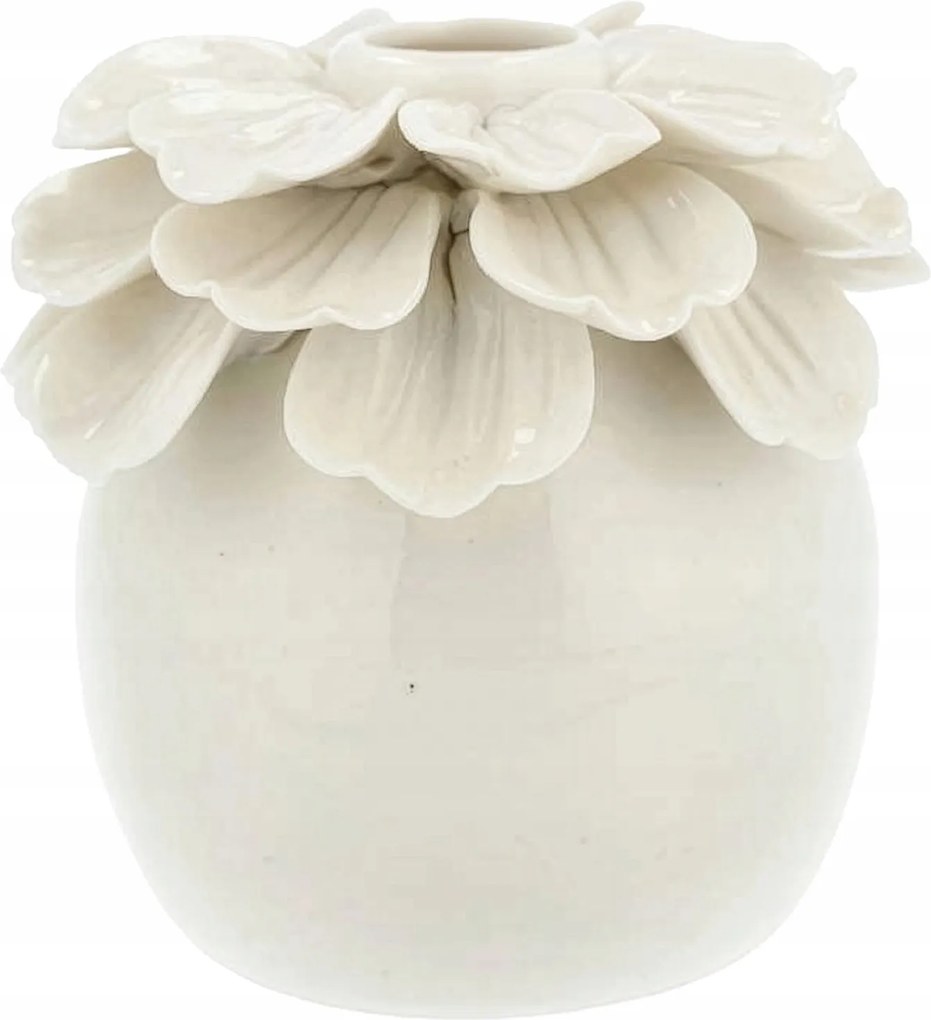 Kis Váza Mini Váza Fehér Kerámia Ág Virág Skandináv