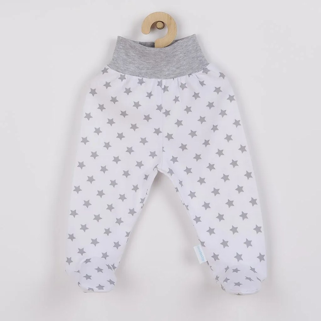 Baba lábfejes nadrág New Baby Classic II szürke csillagokkal, vel. 62 (3-6 h)