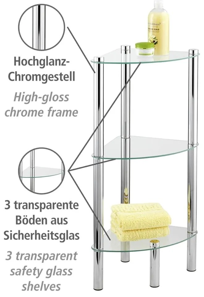 Corner 3 szintes sarokpolc - Wenko