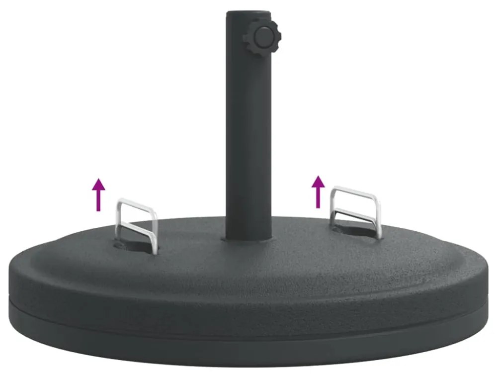 fogantyús kerek napernyőtalp rúdhoz Ø38 / 48 mm 25 kg