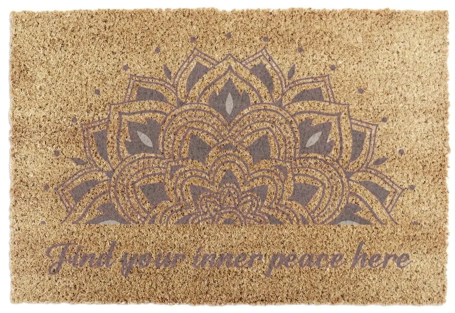 Kókuszrost lábtörlő 40x60 cm Find Your Inner Peace – Artsy Doormats