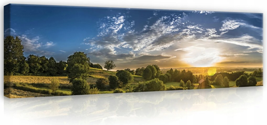 Vászonkép Nappali Hálószoba Hegyek Táj Panoráma Hosszúkás 145x45