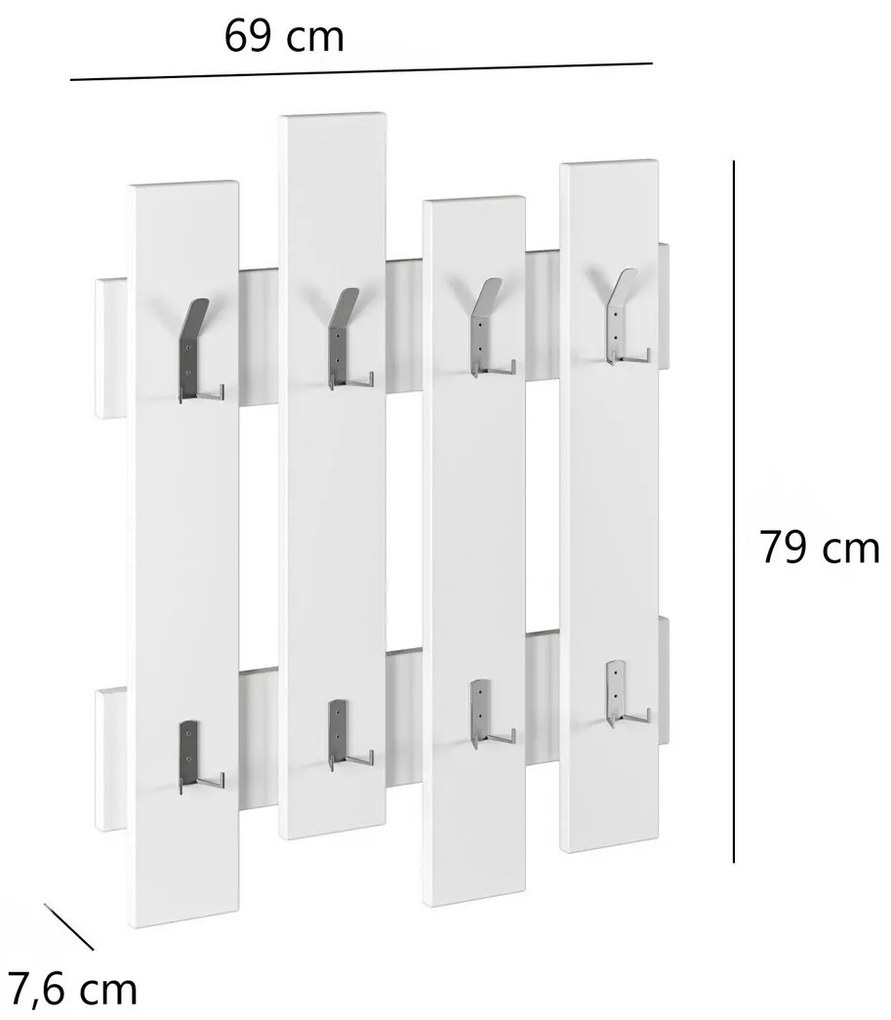 Wave White fali akasztó