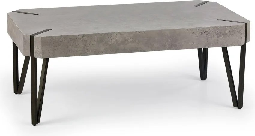 EMILY dohányzóasztal beton/fekete