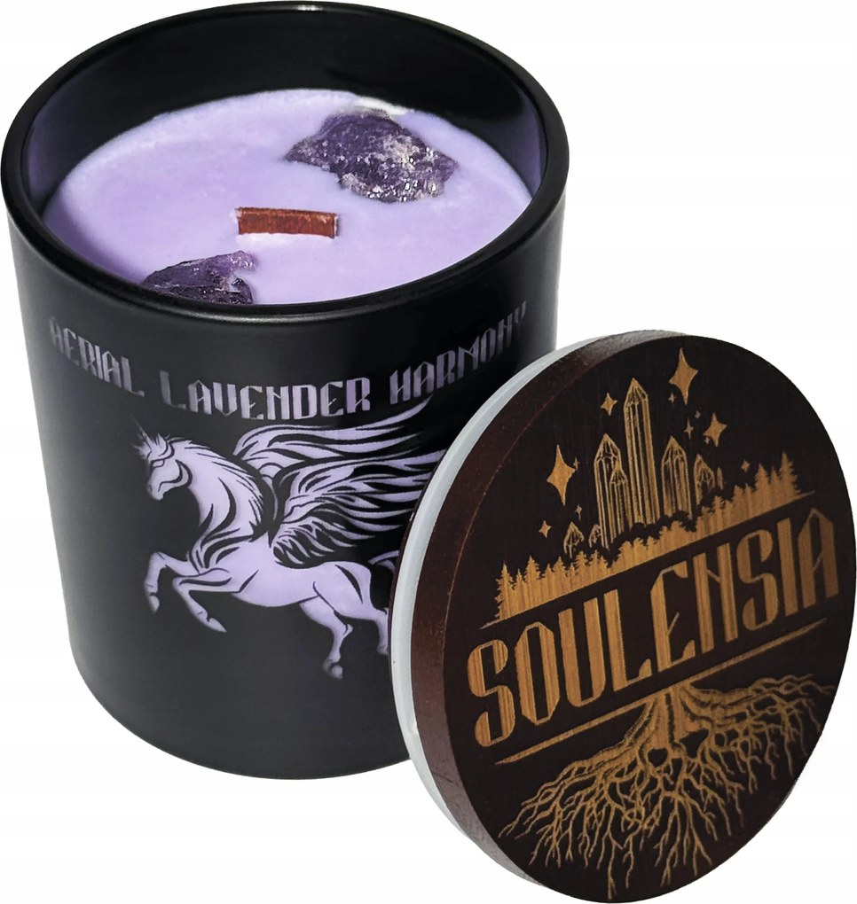 Levendula illatú nagy szójagyertya Nőnapi ajándéknak