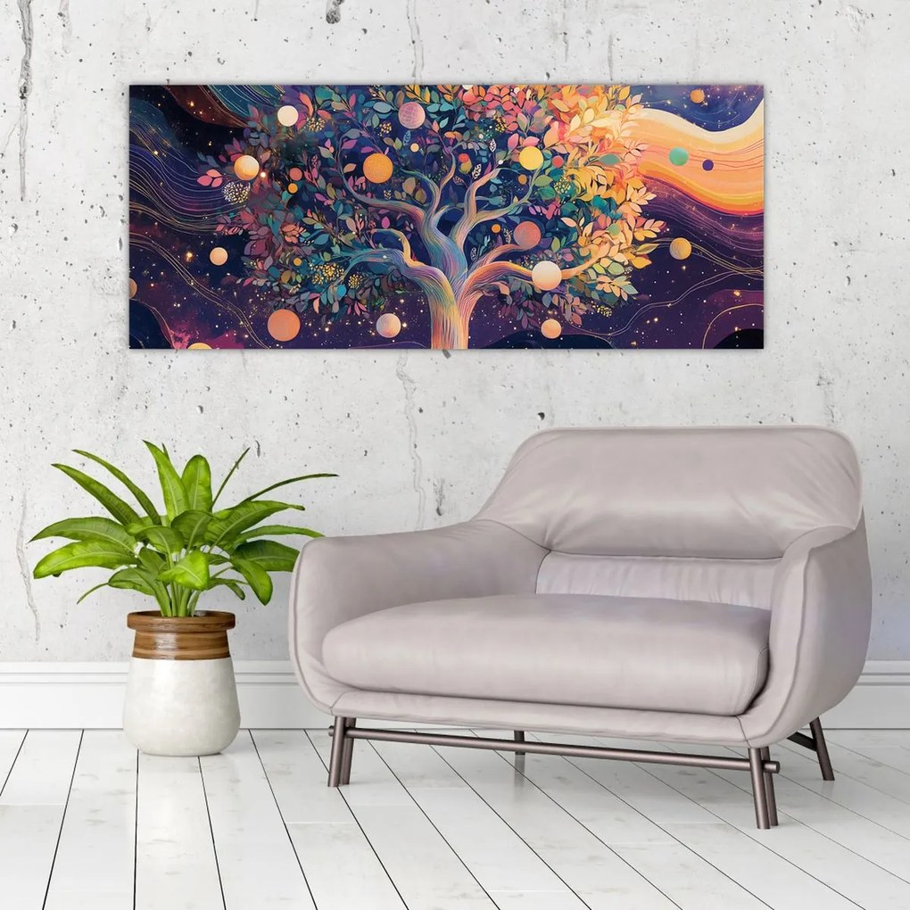 Kép – Lila fa tele energiával (120x50 cm)
