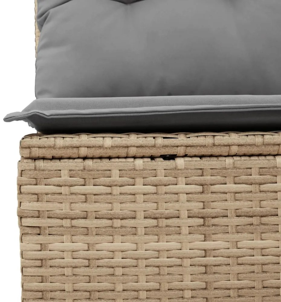 9-részes szürke polyrattan kerti ülőgarnitúra párnákkal