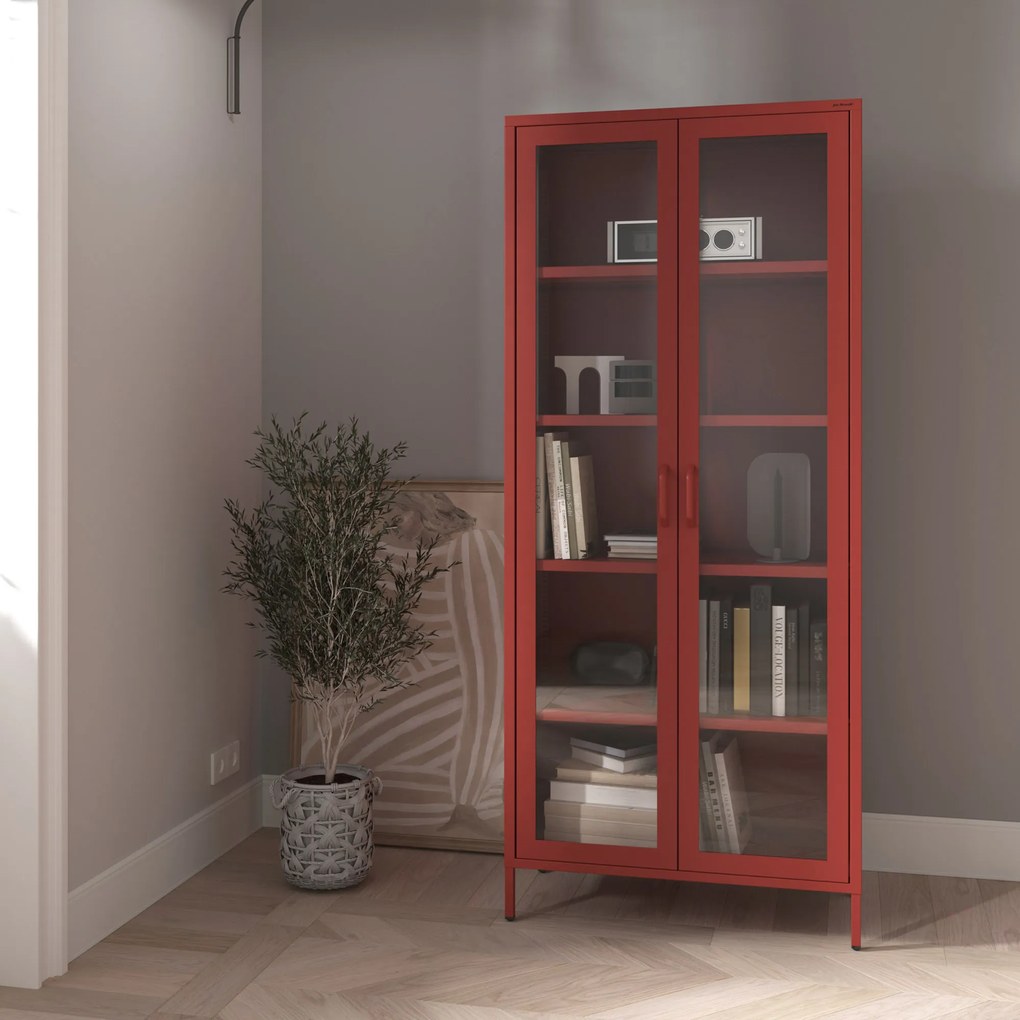 ANGELO vitrin, 800 x 1850 x 450 mm, Modern: piros