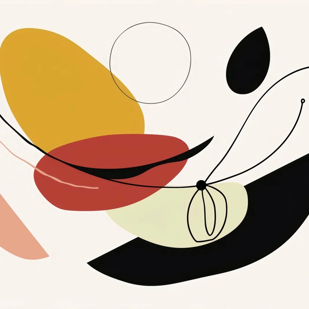 Poszter 90x90cm Geometrikus görbület