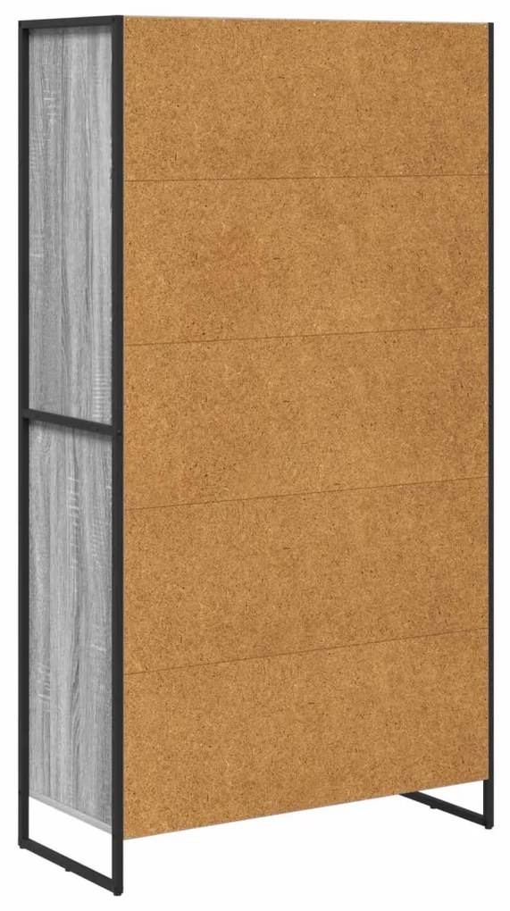 Széf fiókkal 2 pcs Szürke Sonoma 81 x 36 x 150.5 cm Faanyag