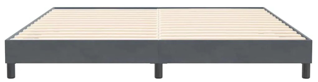 vidaXL sötétszürke bársony ágykeret matrac nélkül 200x210 cm