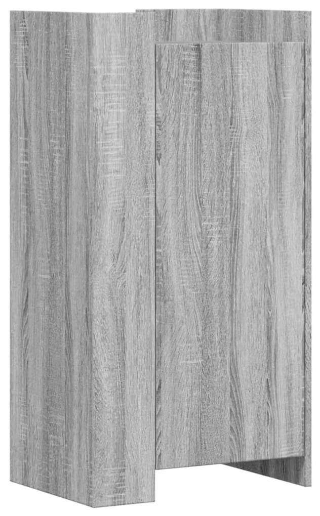 szürke sonoma színű szerelt fa cipőszekrény 52 x 37,5 x 100 cm