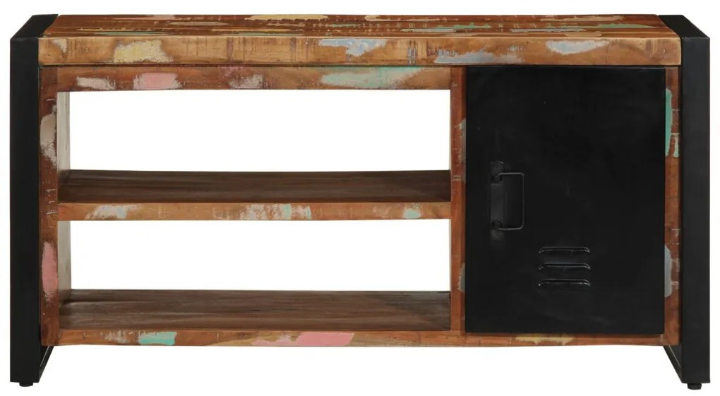 Cipőpad Többszínű 100x40x50 cm Tömör újrahasznosított fa
