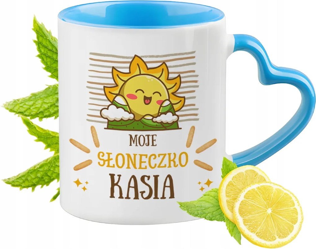 Kék bögre szív alakú füllel Kasinak Ideális Ajándék