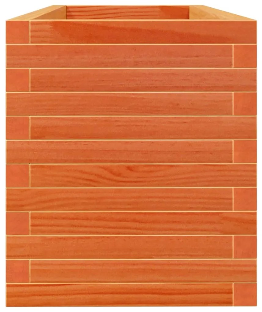 viaszbarna tömör fenyőfa kerti virágtartó 110 x 40 x 45,5 cm