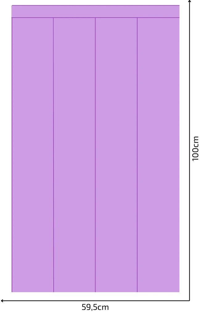 PIPPER. Textil öntapadó tapéta - Egy téglalap - Lila színű Méret: 100cm, Szín: Sápadt