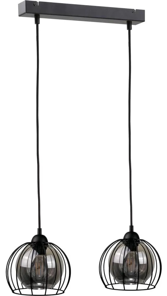 Csillár zsinóron SOLO BLACK 2xE27/60W/230V