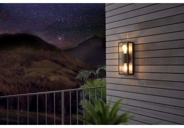 Eglo 98273 - Kültéri fali lámpa ALAMONTE 2xE27/60W/230V IP44