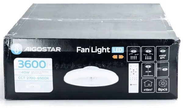 Aigostar - LED Dimmelhető mennyezeti ventilátor LED/40W/230V 2700-6500K + távirányító fehér