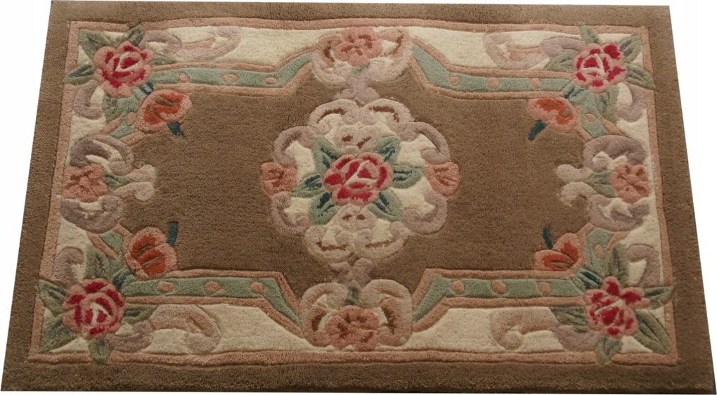 Aubusson gyapjú szőnyeg 46x76 barna