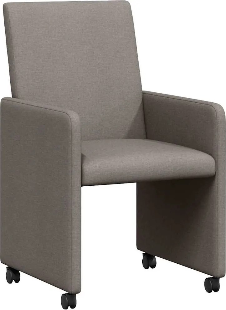 vidaXL Kerekes Étkező Székek 2 pcs Tópszínű 57 x 66 x 94 cm szövet