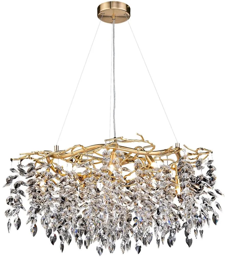 Kristály csillár zsinóron 12xG9/40W/230V arany