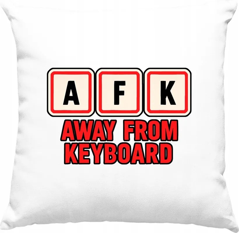 Afk gamer párna, fehér