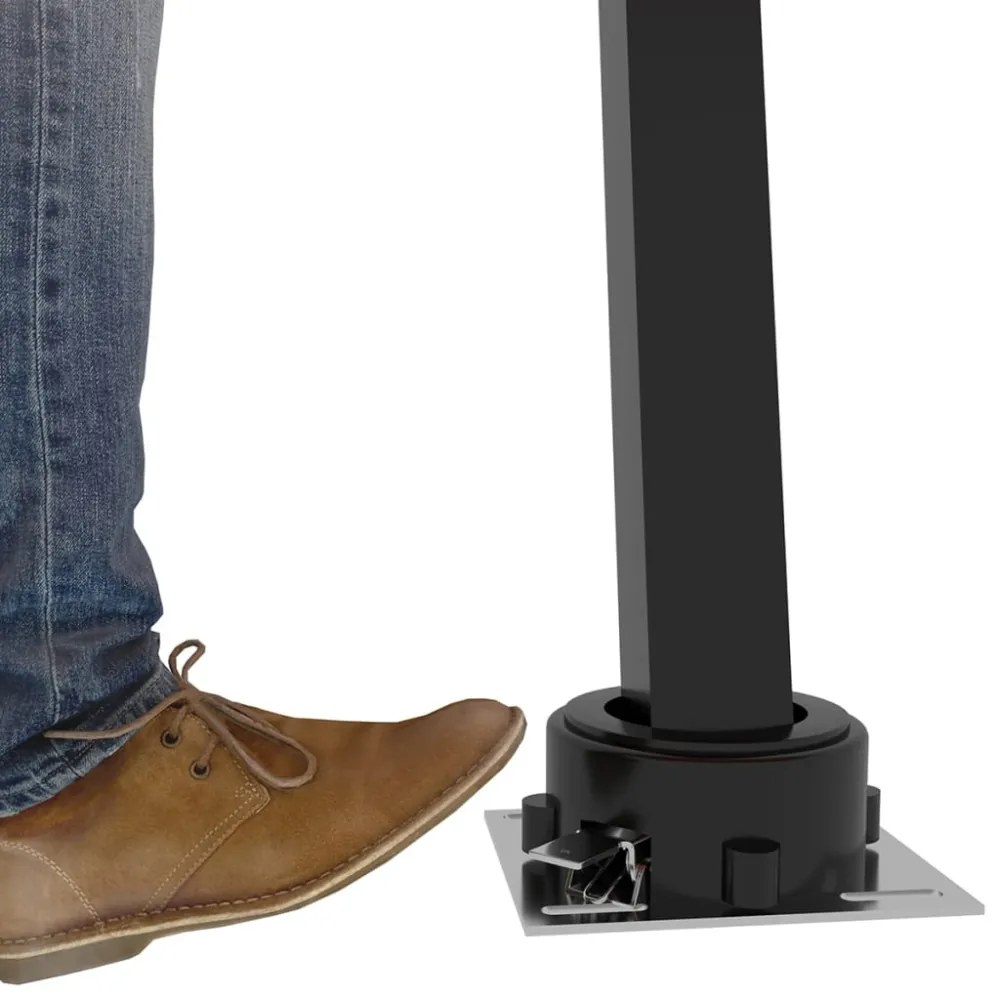 sárga-fehér kézzel kihúzható póznás napellenző 500 x 350 cm