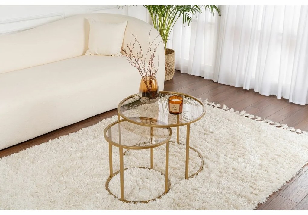 Aurum Gold and Bronze dohányzóasztal szett 60 cm, 2 db