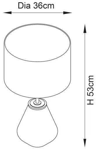 Endon 93059 - ALYSSIA asztali lámpa 1xE27/10W/230V arany/kék