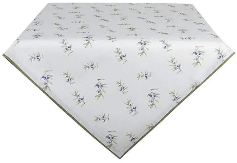 Olíva mintás pamut asztalterítő 150x150 cm Olive Fields