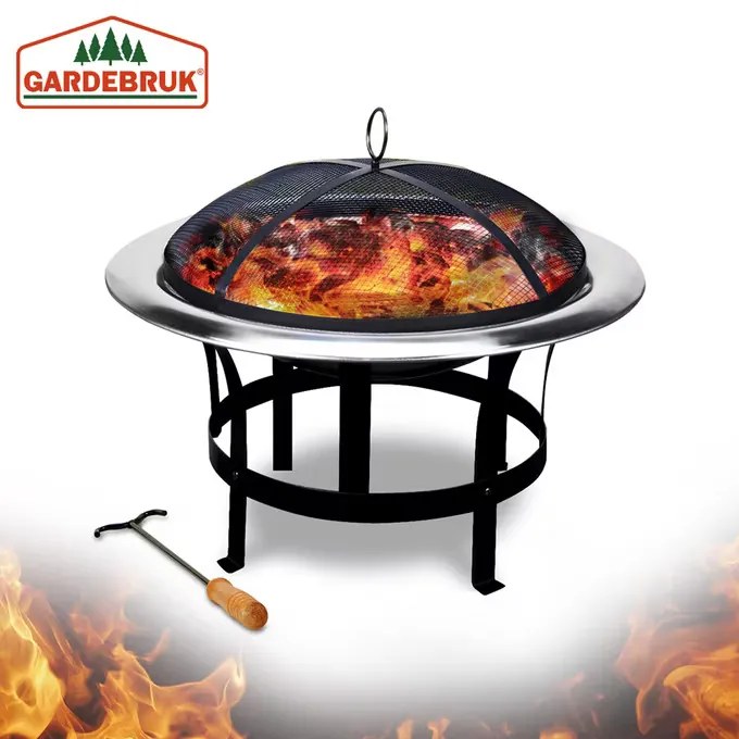 monzana® Rozsdamentes acél kandalló Ø75 cm