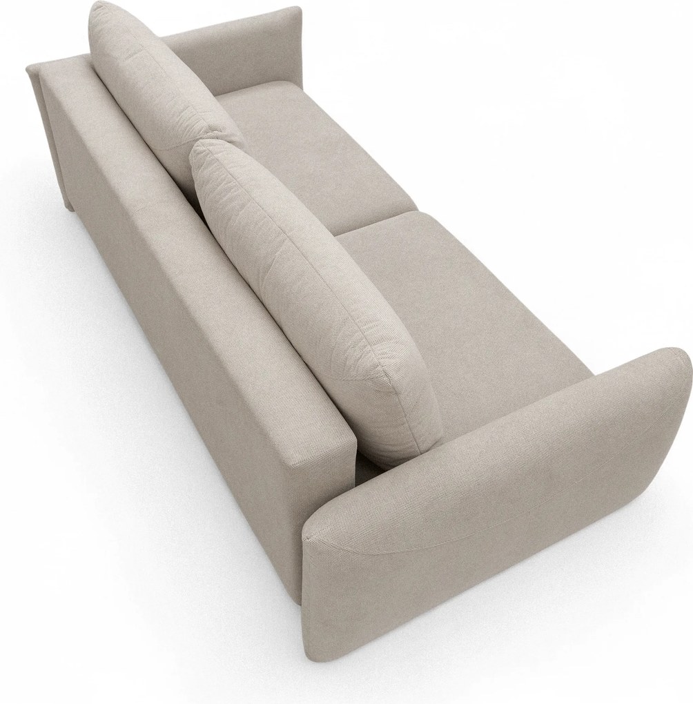 Calma kihúzható kanapé - bézs vízlepergető kötött szövet Curio 09