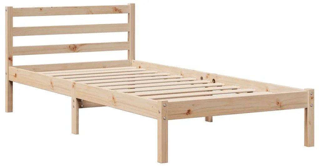 tömör fenyőfa könyvespolcos ágy matrac nélkül 100 x 200 cm
