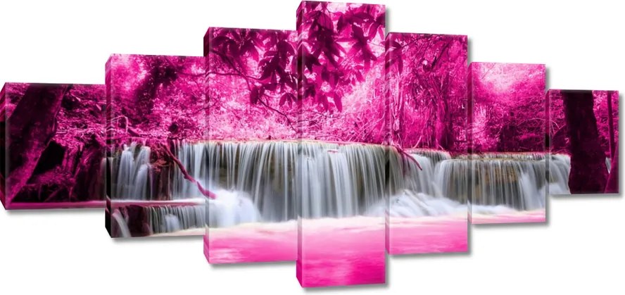 Vászonkép 210x100 Rózsaszín vízesés