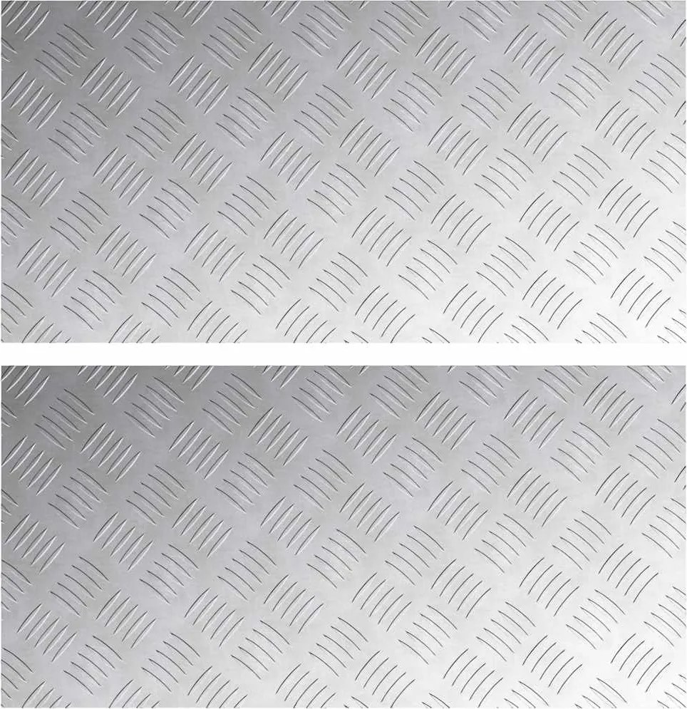 vidaXL Lépcsőfok Négyszögletes 2 pcs Ezüst 80 x 40 cm Alumínium