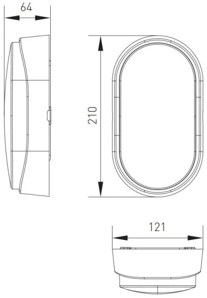 LED Kültéri mennyezeti lámpa LED/12W/230V 3000/4000/6500K IP65 fehér